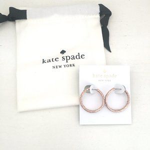 Kate Spade Rose Gold Hoops